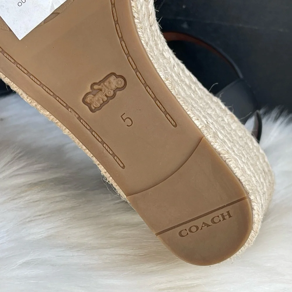 Coach Suede Black Wedges - Picture 12 of 15